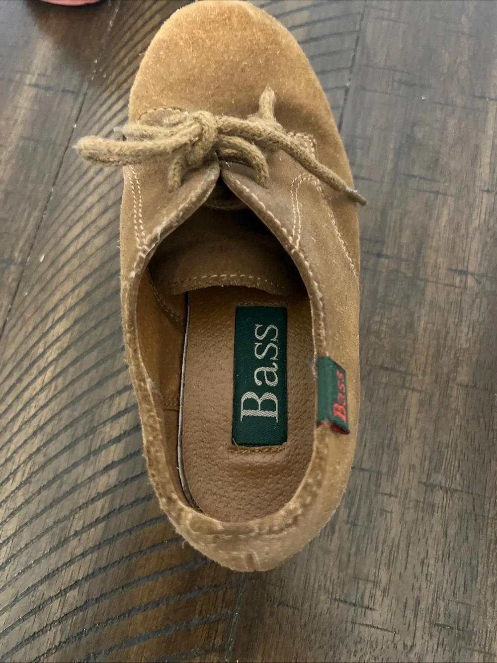 Bass Kids Tan Suede Lace-Up Oxfords